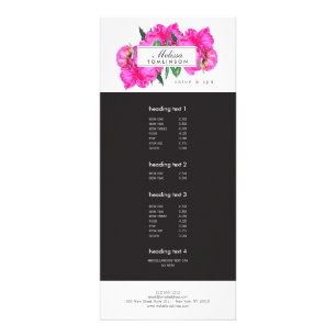 Carte Publicitaire Aquarelle claire Pink Peonies Beauty Rack Card