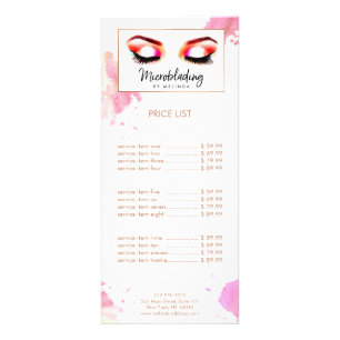Carte Publicitaire Aquarelle créative sourcils froncés Microblading