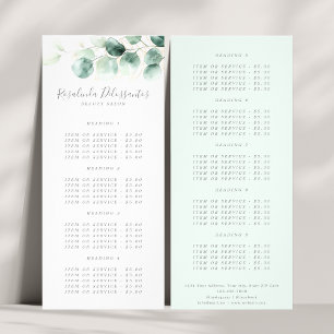Carte Publicitaire Aquarelle Eucalyptus Verdure Gold Foliage