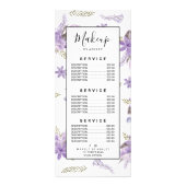 Carte Publicitaire Aquarelle fleurie moderne violette (Dos)