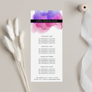 Carte Publicitaire Aquarelle Magenta moderne   Services ou tarif