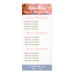 Carte Publicitaire * Aquarelle rose or bleu Abstrait