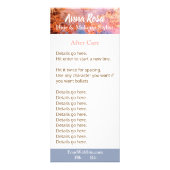 Carte Publicitaire * Aquarelle rose or bleu Abstrait (Dos)