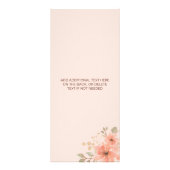 Carte Publicitaire Aquarelle rose vif Fleur Beauté Salon Service (Dos)