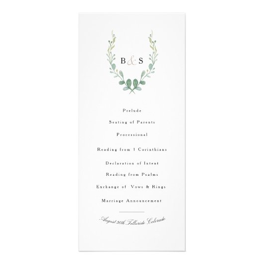 Carte Publicitaire Aquarelle rustique chic | MARIAGE (Devant)