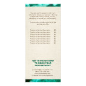 Carte Publicitaire Arbre doré de la vie - Yggdrasil - Feuilles malach (Dos)