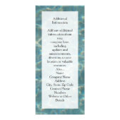 Carte Publicitaire Arrière - plan Blue Water (Dos)