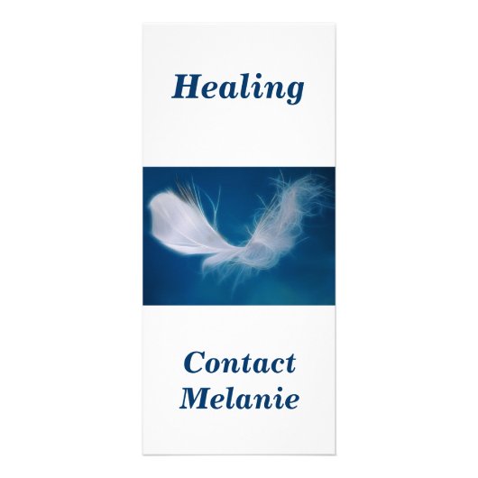 Carte Publicitaire Art de la plume blanche - symbole de pureté et d'i (Devant)