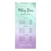 Carte Publicitaire Artiste de maquillage élégant en marbre de parties (Devant)