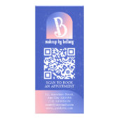 Carte Publicitaire Artiste de maquillage moderne Gradient Blue Pink (Devant)