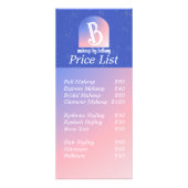 Carte Publicitaire Artiste de maquillage moderne Gradient Blue Pink (Dos)