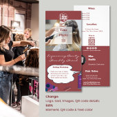 Carte Publicitaire Atelier de coiffure de salon de promotion