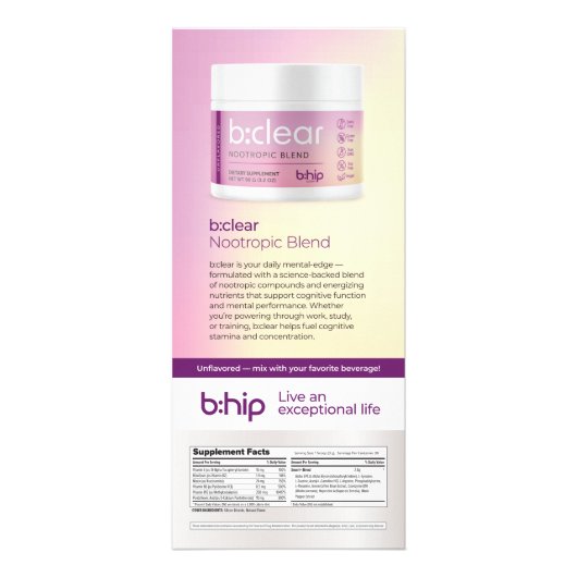 Carte Publicitaire b:clear (Devant)