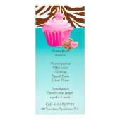 Carte Publicitaire Bakery Cupcake Pink Chocolate Brown (Dos)