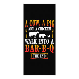 Carte Publicitaire BBQ Barbecue Barbecue Barbecue Plaisanterie Gril