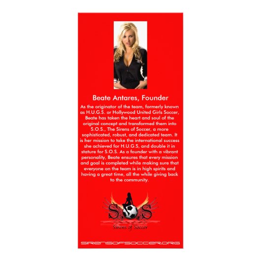 Carte Publicitaire Beate (Devant)