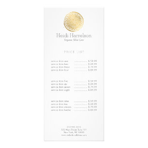 Carte Publicitaire Beauté élégante Mandala Logo Faux Gold