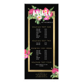 Carte Publicitaire Beauté Florales Lash Extensions Black (Devant)