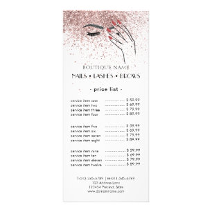 Carte Publicitaire Beauté Moderne Logo Ongles Cils Sourcils