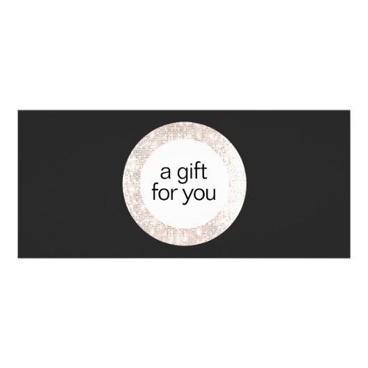 Carte Publicitaire Black Sequin Beauty Salon Certificat cadeau (Devant)