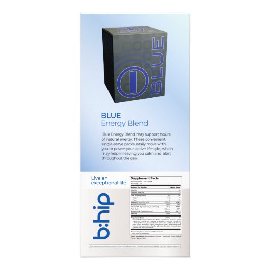 CARTE PUBLICITAIRE BLEU (Devant)