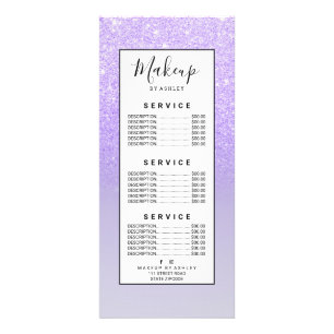 Carte Publicitaire bloc lilas de couleur en pastel de parties