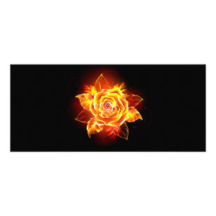 Carte Publicitaire Blooming Fire Rose