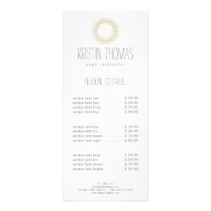 Carte Publicitaire Bohemian Gold Sun Mandala