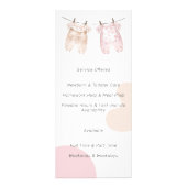 Carte Publicitaire Boho Baby Clothing Watercolor Babysitter Service (Dos)