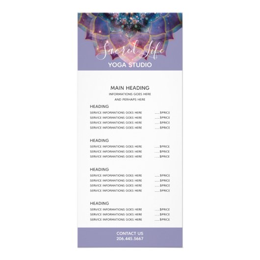 Carte Publicitaire Boho Nebula Mandala, Mystical (Devant)