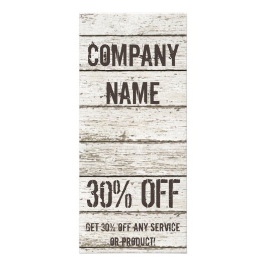 Carte Publicitaire Bois blanchi Construction de menuiserie (Devant)