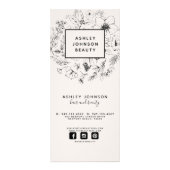 Carte Publicitaire Botanique moderne Blush & Black Spa 3 Services Men (Dos)