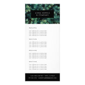 Carte Publicitaire Botanique tropicale | Tarification ou services (Devant)