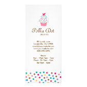 Carte Publicitaire Boulangerie Cuite Cupcake Polka Dot 3 (Dos)