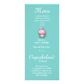 Carte Publicitaire Boulangerie Cupcake Fleur de vie bleu (Dos)