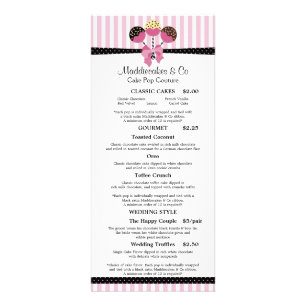 Carte Publicitaire Boulangerie de pâtisserie sur mesure