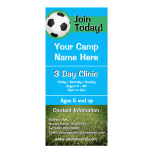 Carte Publicitaire Brochure du camp de football