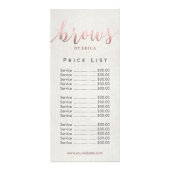 Carte Publicitaire Brosses Salon de beauté Esthétique Spa Tarifs (Devant)