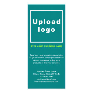 Carte Publicitaire Business Teal Rack Card