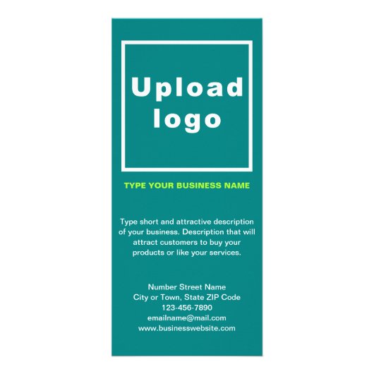 Carte Publicitaire Business Teal Rack Card (Devant)