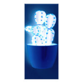 Carte Publicitaire Cactus bleu (Devant)