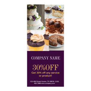 Carte Publicitaire Café-pâtisserie moderne de gâteau de dessert boula
