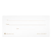 Carte Publicitaire Calliage de script manuscrit blanc simple (Dos)