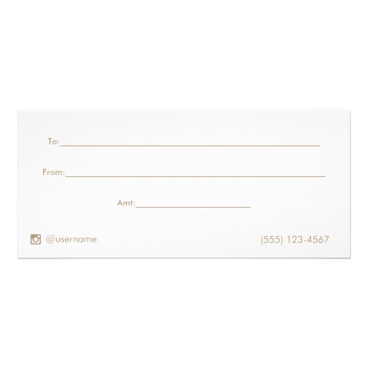 Carte Publicitaire Calliage de script manuscrit blanc simple (Dos)
