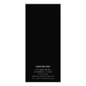 Carte Publicitaire Calligraphie moderne noir et blanc Sourcils et cil (Dos)