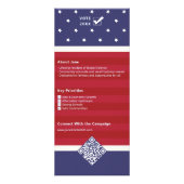 Carte Publicitaire Campagne politique sur mesure du drapeau patriotiq (Dos)