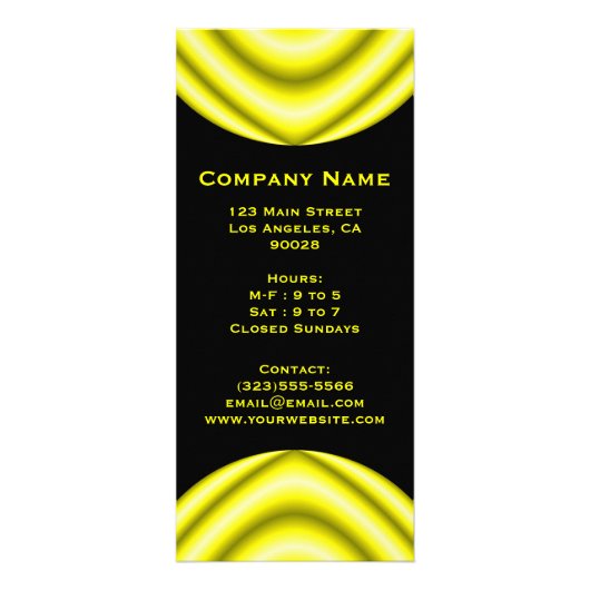 Carte Publicitaire cercle jaune (Devant)