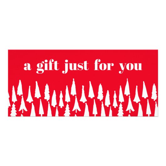 Carte Publicitaire Certificat cadeau de Noël Arbres de vacances (Devant)