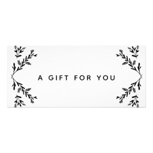 Carte Publicitaire Certificat cadeau Spa de Branches blanches et noir