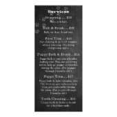 Carte Publicitaire Chalkboard Dog Grooming Services (Dos)